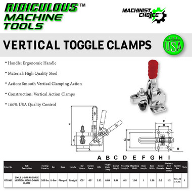 200LBS High Quality Vertical Toggle Clamp