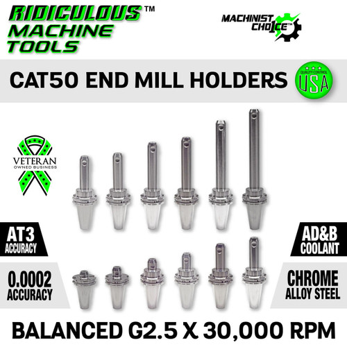 RMT - Ridiculous Machine Tools CAT50 END MILL HOLDER 1/4