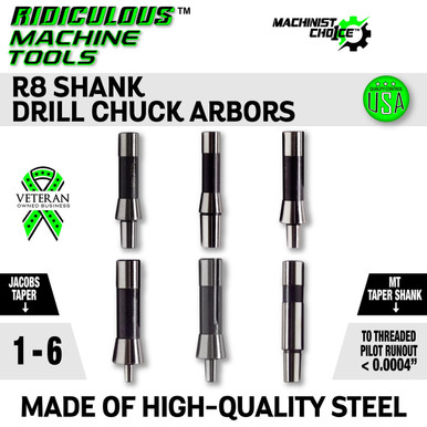 R8 to JT DRILL CHUCK ARBOR