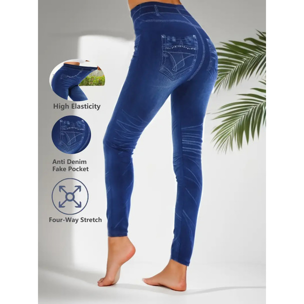 Vistara Comfy Jeggings - Blue - S/M