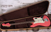 Nash B-6 Bass 6 - Fiesta Red, Matching Headstock, Light Aging