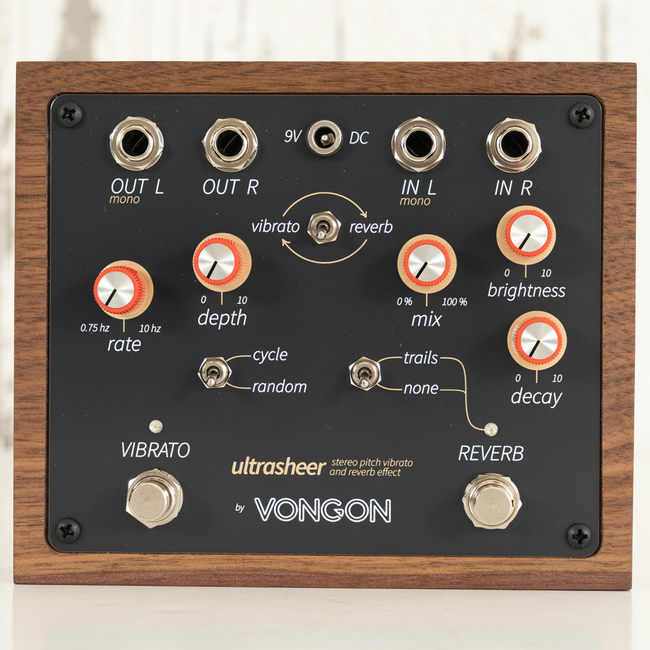 VONGON ultrasheer ステレオリバーブ／ビブラート Vongon Ultrasheer Vibrato + Reverb Pedal - Perfect Circuit