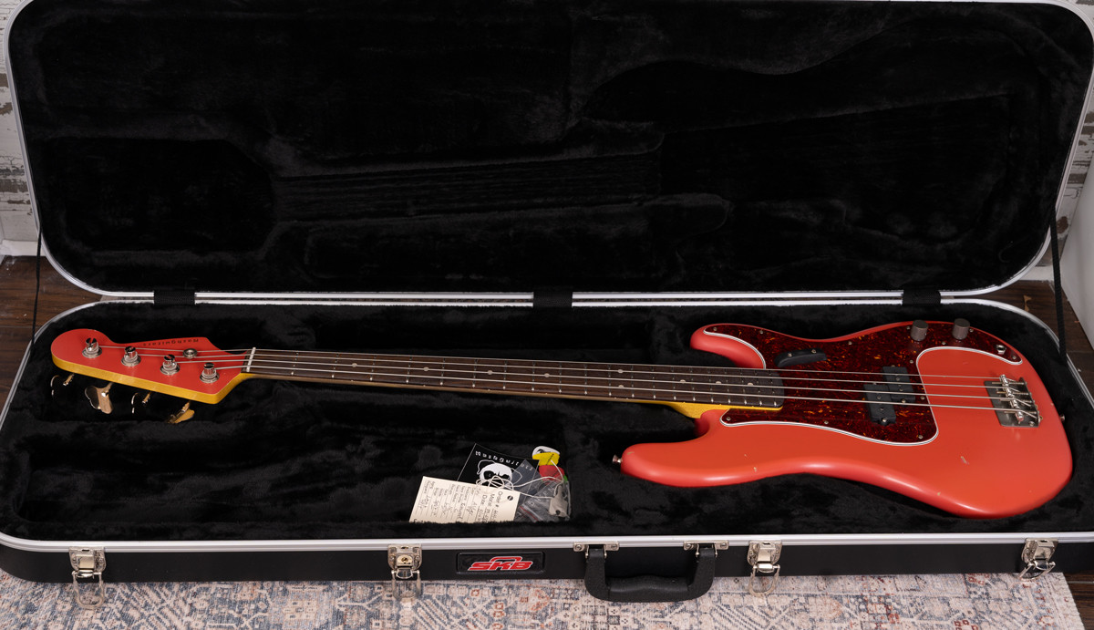 AGH | Nash PB-63 Fiesta Red w/ Matching Headstock, Light Aging
