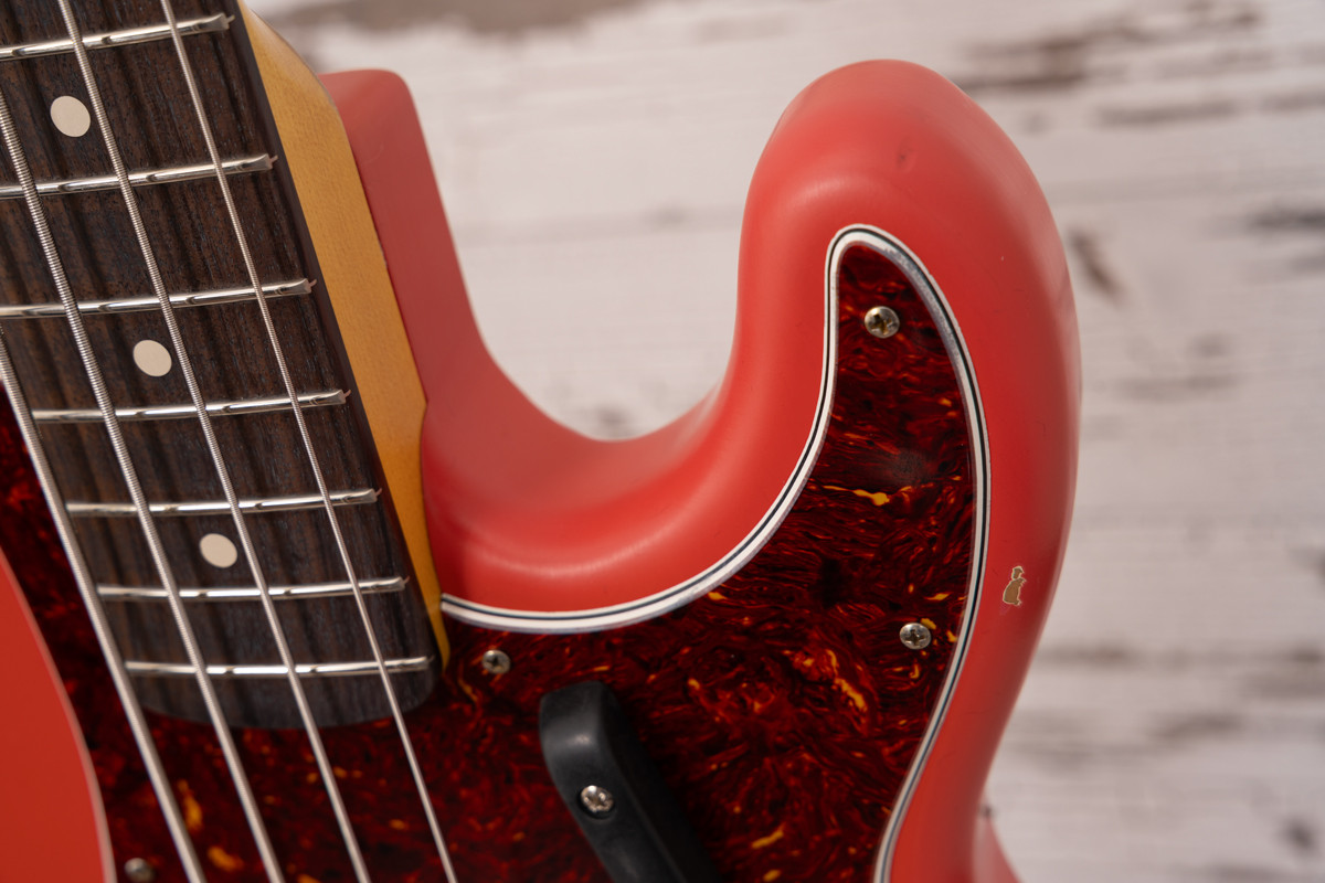AGH | Nash PB-63 Fiesta Red w/ Matching Headstock, Light Aging