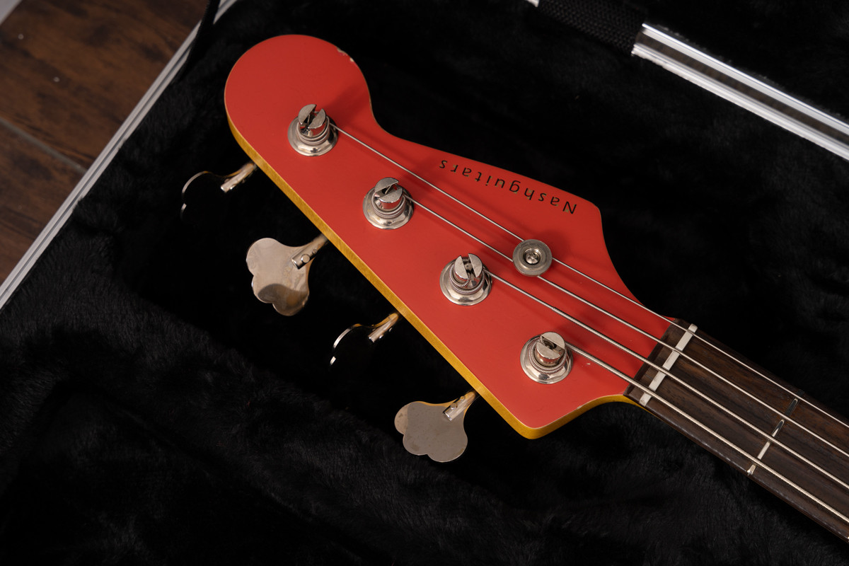 AGH | Nash PB-63 Fiesta Red w/ Matching Headstock, Light Aging