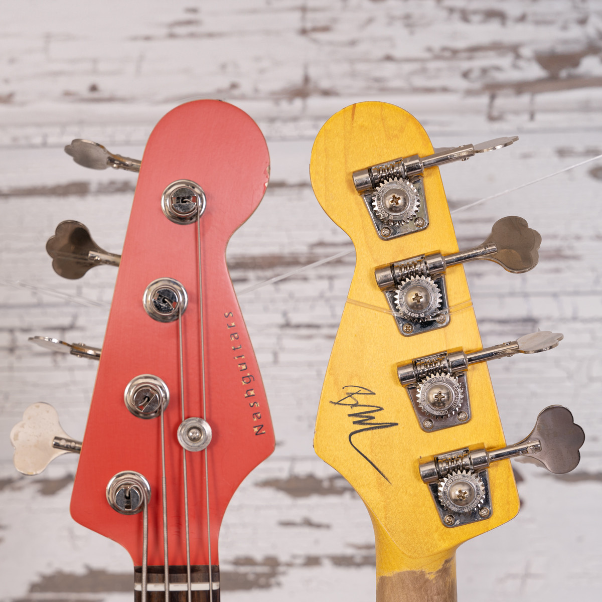 AGH | Nash PB-63 Fiesta Red w/ Matching Headstock, Light Aging