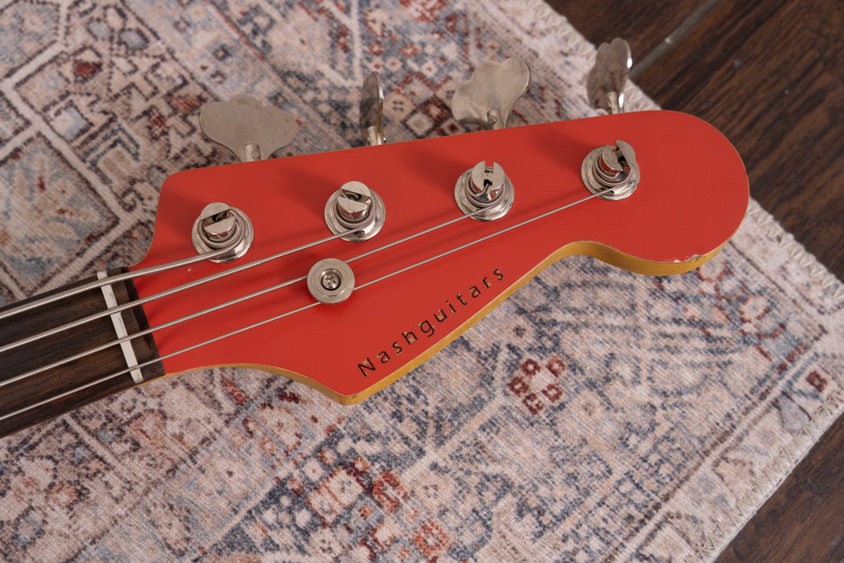 AGH | Nash PB-63 Fiesta Red w/ Matching Headstock, Light Aging