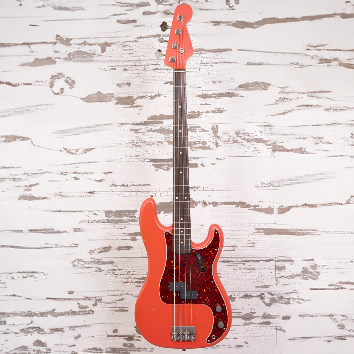 AGH | Nash PB-63 Fiesta Red w/ Matching Headstock, Light Aging
