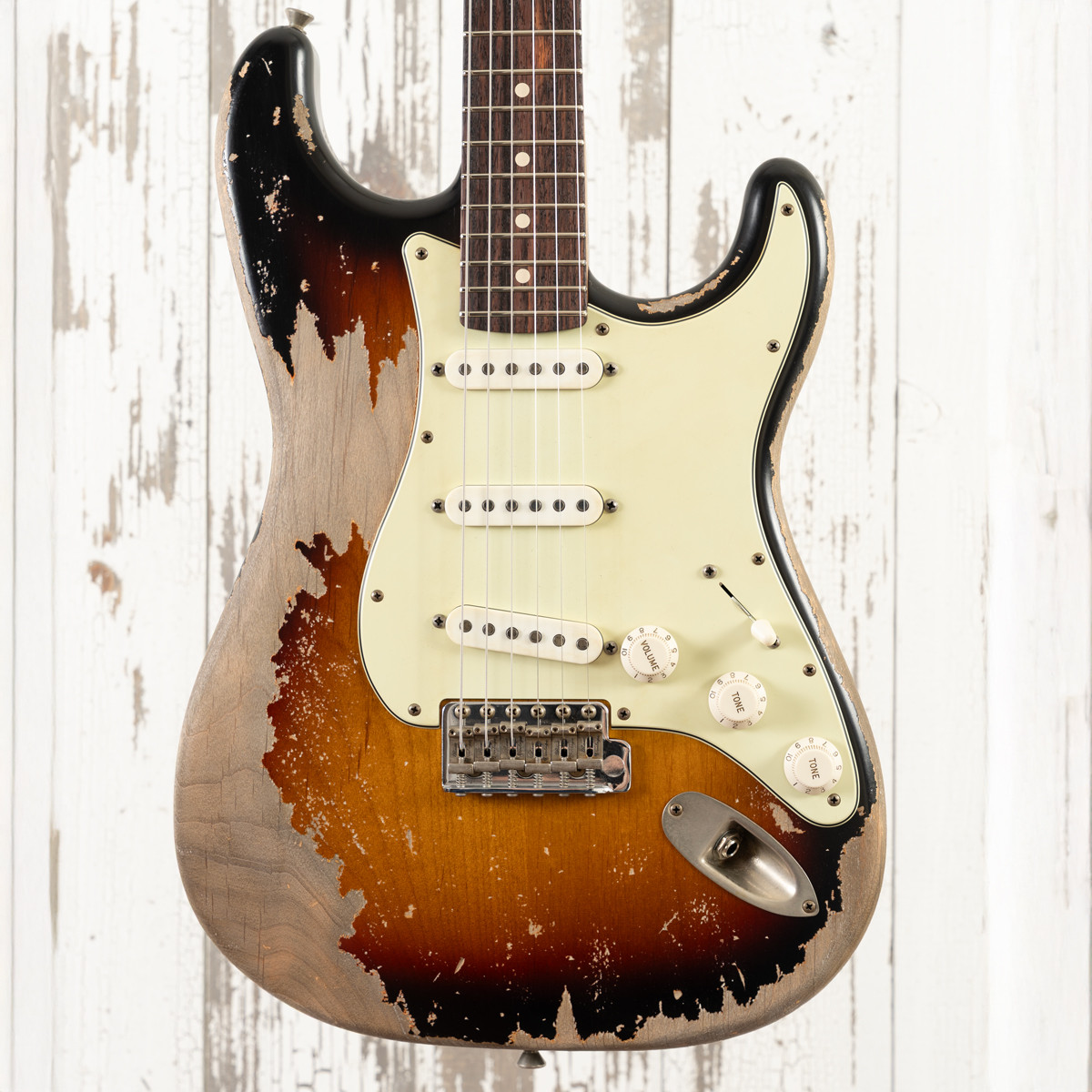 AGH | Xotic XSC-1 - 3 Tone Sunburst, Super Heavy Aging, Alder Body