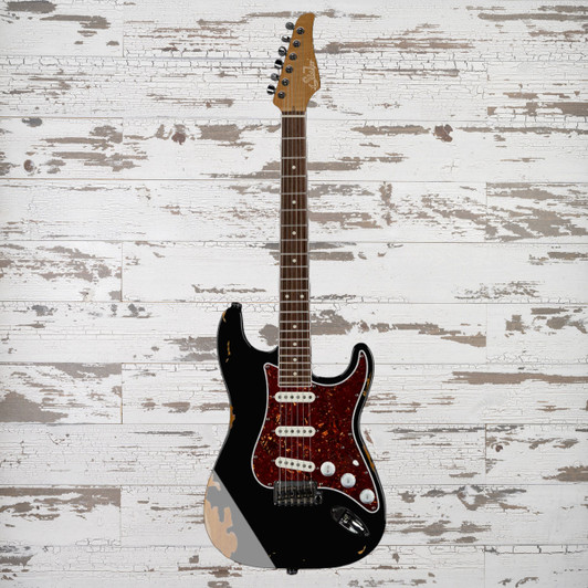 Suhr Custom Classic S Antique - Black w/Bound Neck