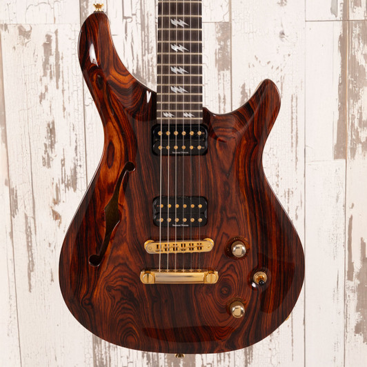 Ed Roman Quicksilver Semi-Hollow - Black Korina/Cocobolo (Used)