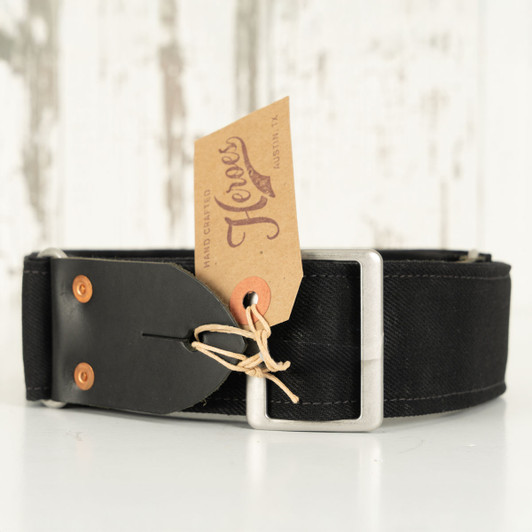 Heroes ATX Denim Guitar Strap - Raw Black