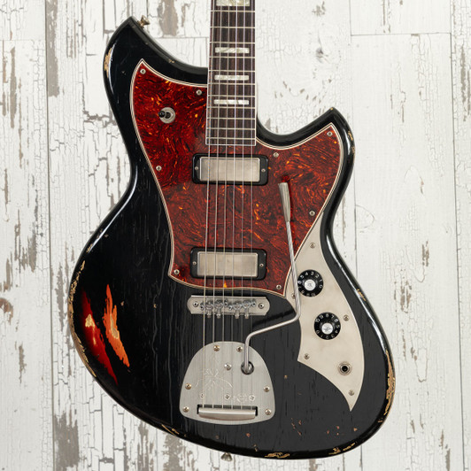Novo Serus J - Bull Black Over '64 3-Tone Sunburst w/ Lollar Firebird Pickups