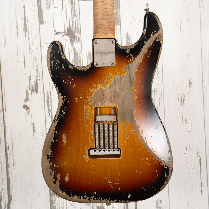 Xotic XSC-1 - 3-Tone Sunburst, Super Heavy Aging, 5A Roasted Flame Maple Neck