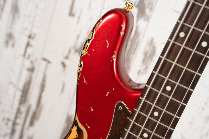 Xotic XJ1T-4 Bass - Candy Apple Red Over Sunburst (Used)