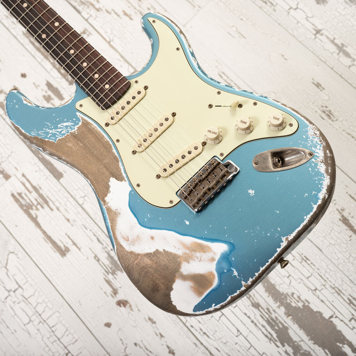 Xotic XSC-1 - Lake Placid Blue, Super Heavy Aging, 5A Flame Maple Neck, Rosewood Board