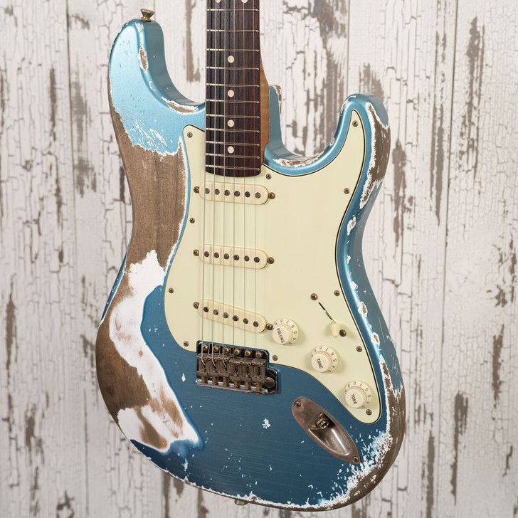 Xotic XSC-1 - Lake Placid Blue, Super Heavy Aging, 5A Flame Maple Neck, Rosewood Board