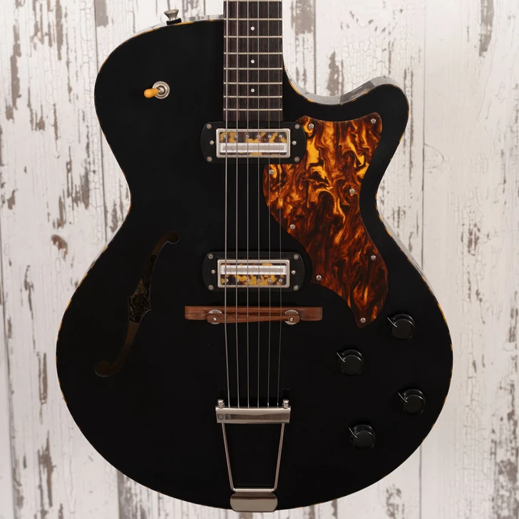 Collings Ladybird - Jet Black w/ Hand-Poured Pickguard and Righteous Sound Pickups