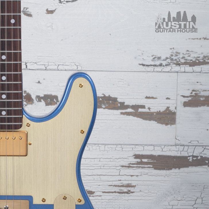 Forshage GT - Lake Placid Blue  w/ Anodized Gold Pickguard