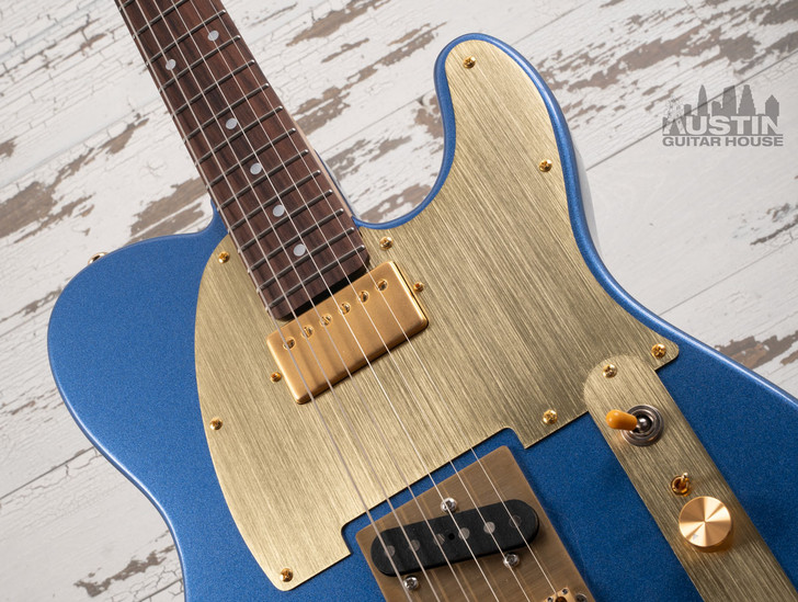 Forshage GT - Lake Placid Blue  w/ Anodized Gold Pickguard