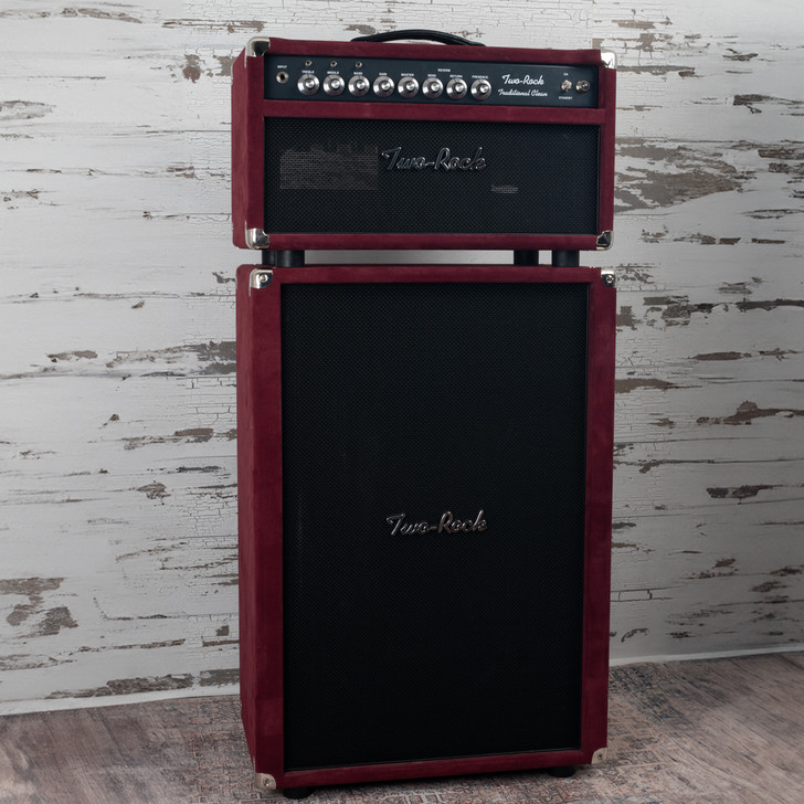 Two-Rock Traditional Clean 100W Head and 2x12 Cab - Burgundy Suede (Used)
