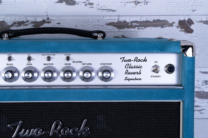 Two-Rock Classic Reverb Signature 100W Head & Matching 2x12" Blue Suede, Black Grille