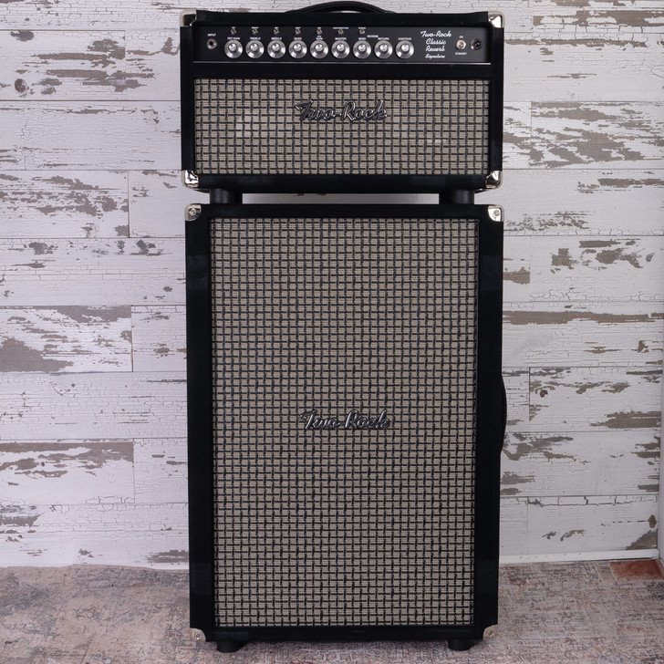 Two-Rock Classic Reverb Signature 100W Head & Matching 2x12" Black Suede w/Large Check Grill