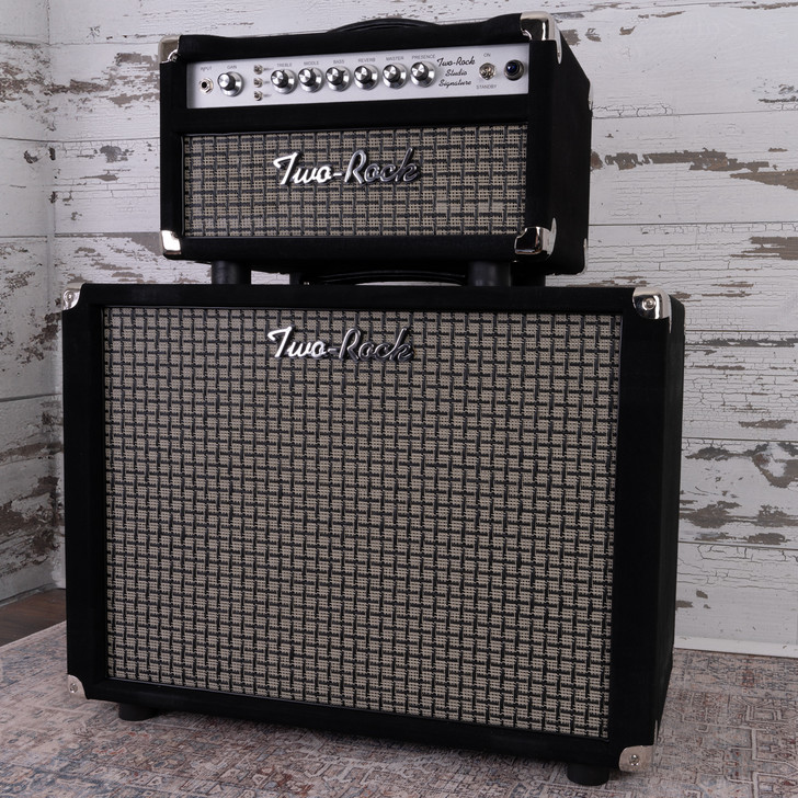 Two-Rock Studio Signature 35W Head & Matching 1x12 Open Back Cab Black Suede Large Check Grill