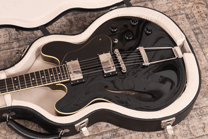 Collings I-30 LC - Jet Black Top w/ ThroBak SLE-101 + Pickups (Used)