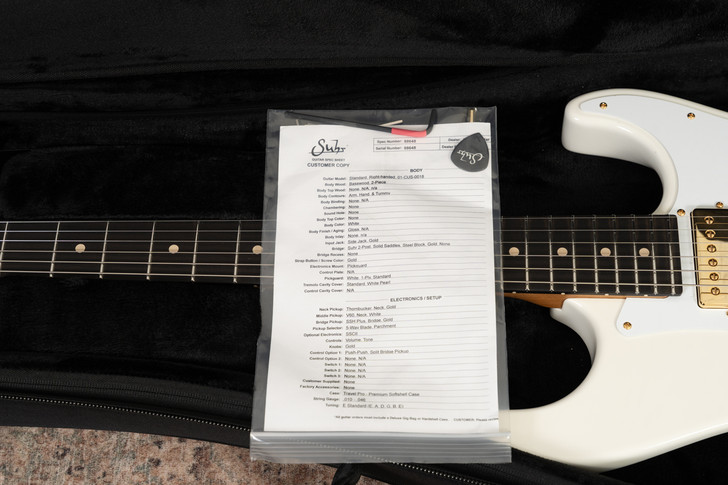 Suhr Custom Standard - HSH Configuration, White, Gold Hardware