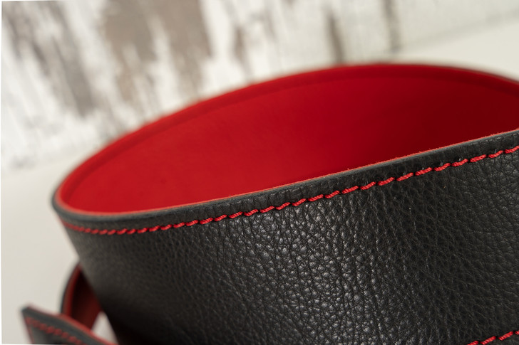 El Dorado Durango Strap - Suave Leather, Black/Red