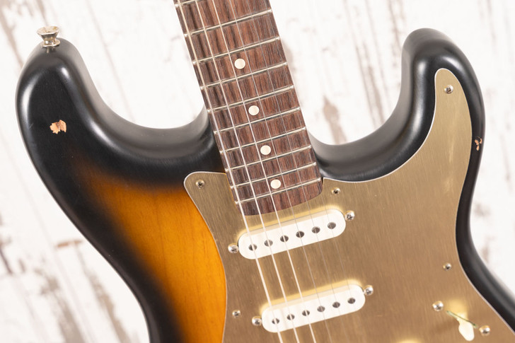 Nash S-63 - 2-Tone Sunburst, Ash Body, Nautilus Neck, Gold Anodized Pickguard