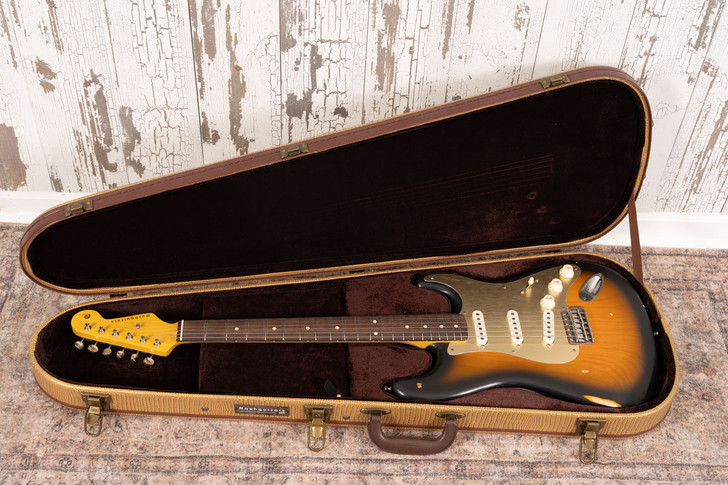 Nash S-63 - 2-Tone Sunburst, Ash Body, Nautilus Neck, Gold Anodized Pickguard