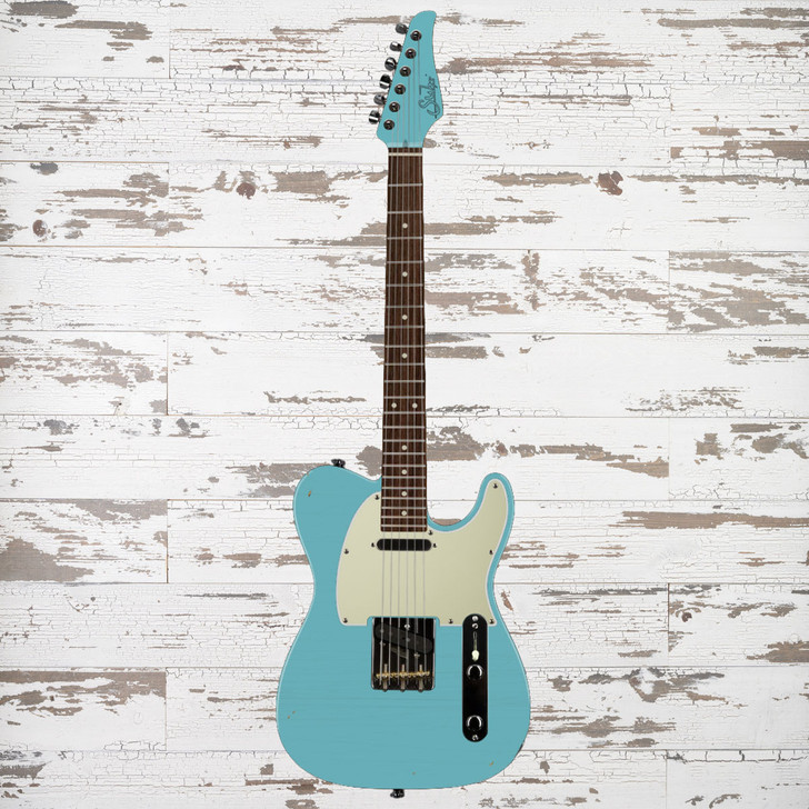 Suhr Custom Classic T Antique - Daphne Blue w/Matching Headstock