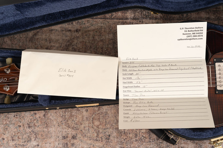 CP Thornton Elite Gen II - Tobacco Burst w/ Ron Ellis Pickups