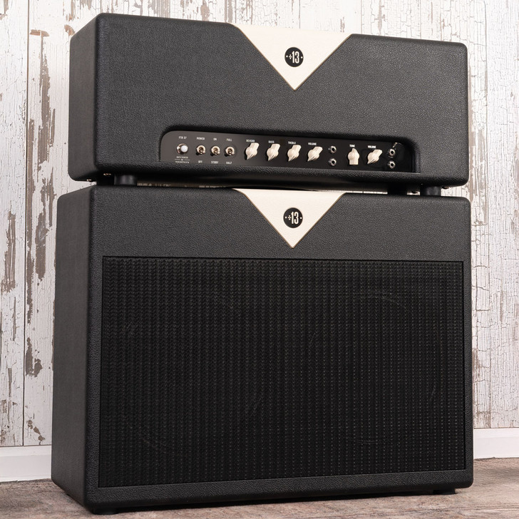 Divided by 13 FTR 37 Head and Matching 2x12F Cabinet -Black/Ivory