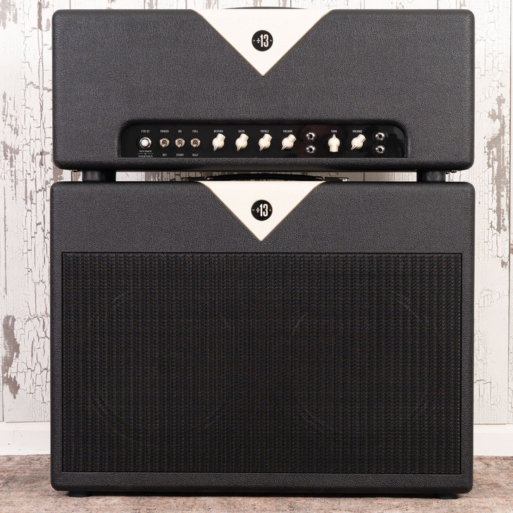 Divided by 13 FTR 37 Head and Matching 2x12F Cabinet -Black/Ivory