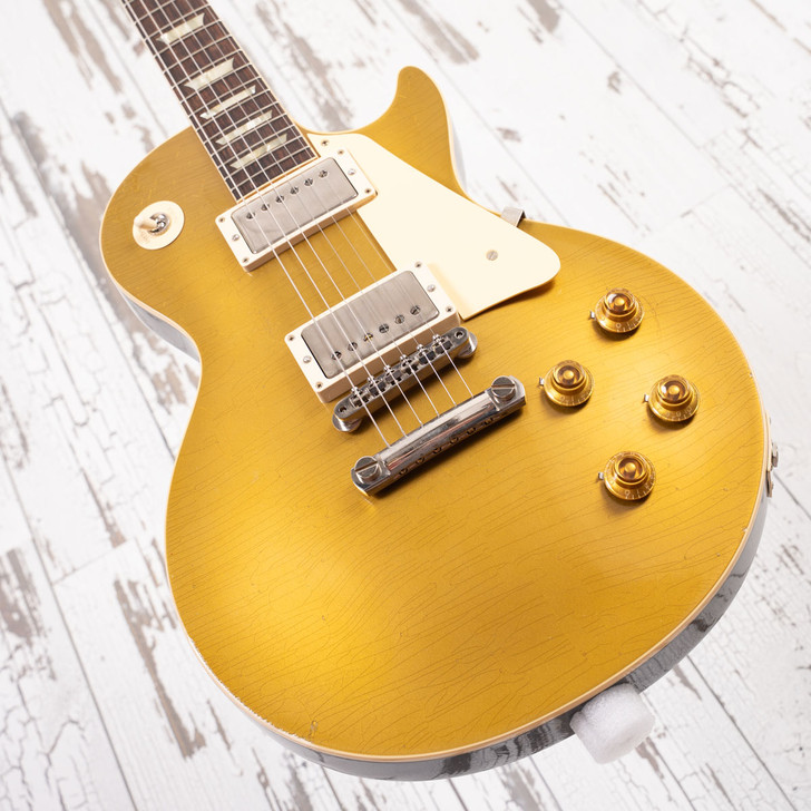 Gibson Murphy Lab '57 Historic R7 Les Paul Gold Top / Dark Back - Light  Aging (Used)