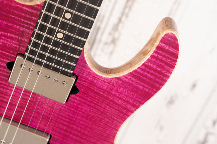 Suhr Custom Modern - Magenta Pink Stain Top, Natural Back