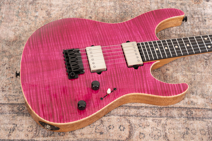 Suhr Custom Modern - Magenta Pink Stain Top, Natural Back