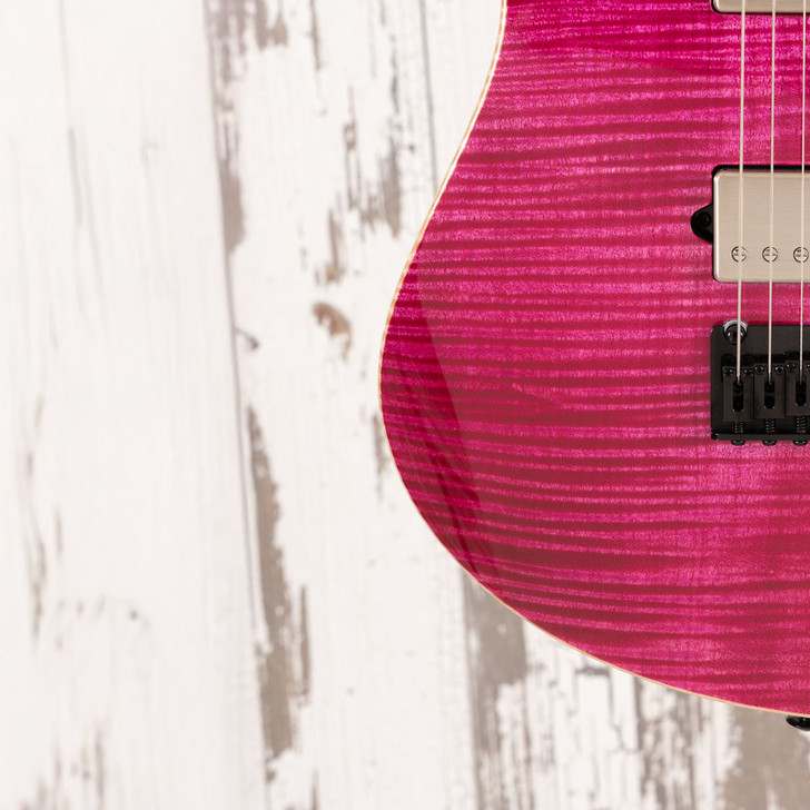 Suhr Custom Modern - Magenta Pink Stain Top, Natural Back
