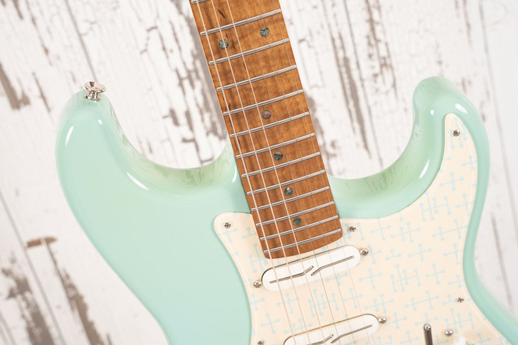 Forshage Meso - Seafoam Green w/ Decoboom Pickguard and Fralin Split Rail Pickups