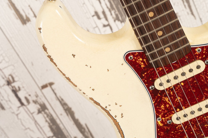 SVL '61 Reserve - Olympic White Over Sunburst, Heavy Relic (Used)