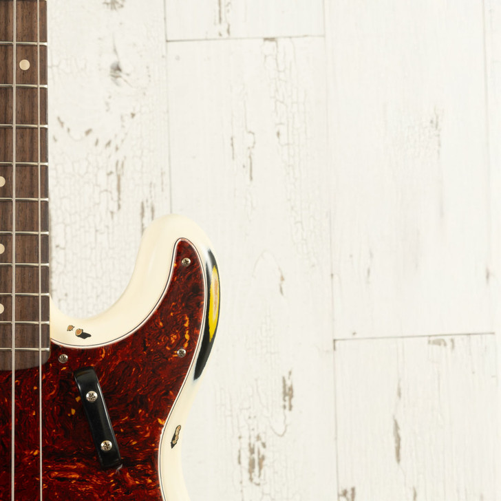 Nash PB-63 - Olypmic White Over Sunburst, Nautilus Neck, Matching Headstock