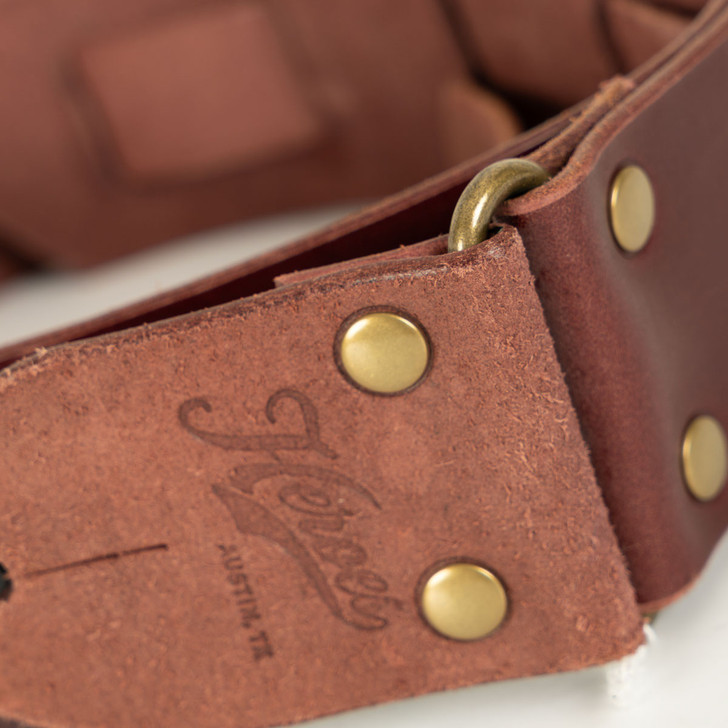 Heroes ATX Bordeaux Leather Guitar Strap