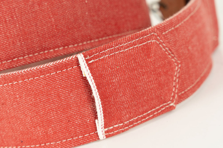Heroes ATX Denim Guitar Strap - Red