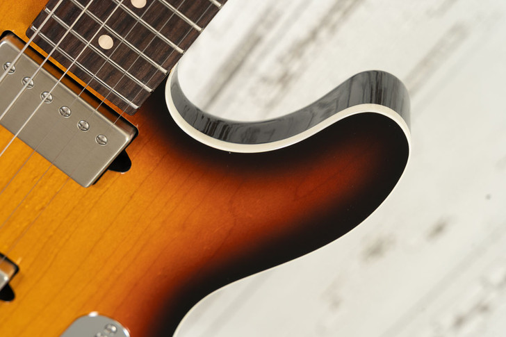 Suhr Custom Classic T Antique, Semi-Hollow - 3 Tone Sunburst, Bound Top w/ Matching Headstock