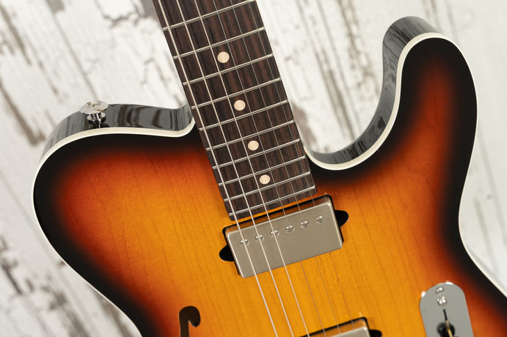 Suhr Custom Classic T Antique, Semi-Hollow - 3 Tone Sunburst, Bound Top w/ Matching Headstock