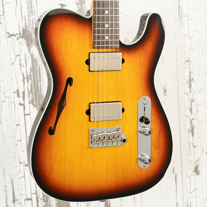 Suhr Custom Classic T Antique, Semi-Hollow - 3 Tone Sunburst, Bound Top w/ Matching Headstock