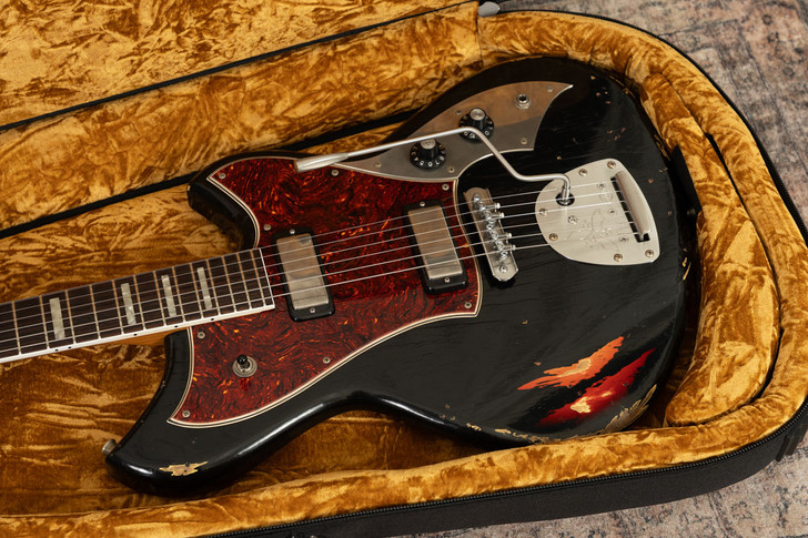 Novo Serus J - Bull Black Over '64 3-Tone Sunburst w/ Lollar Firebird Pickups